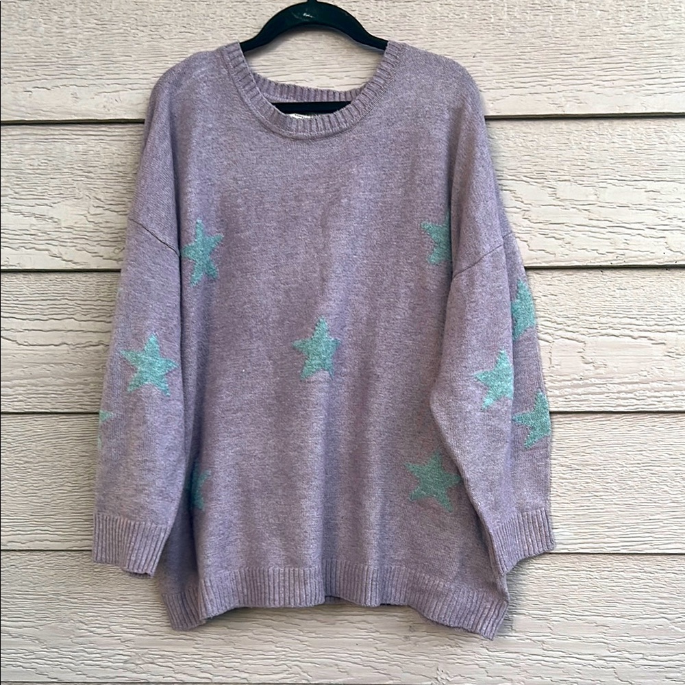 Philosophy Republic clothing L pullover sweater sweatshirt star print